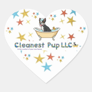 Sticker Cœur Cleanest Pup LLC