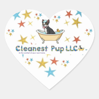 Sticker Cœur Cleanest Pup LLC