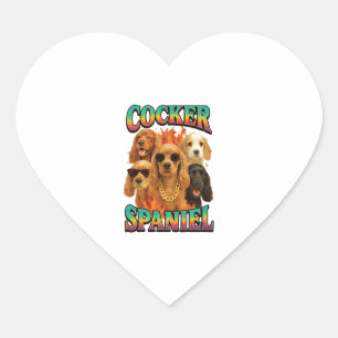 Sticker Cœur Cocker Spaniel Copy
