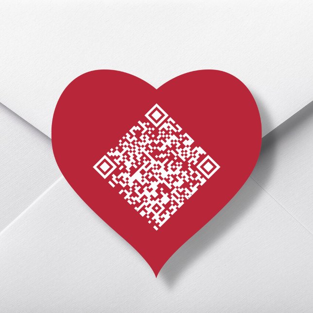 Sticker Cœur Code QR du coeur rouge (Créateur téléchargé)