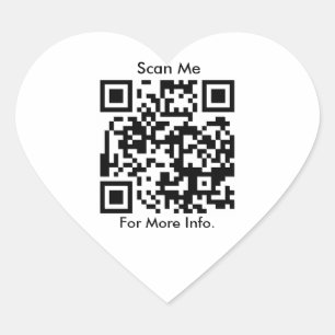 Sticker Cœur Code QR personnalisé
