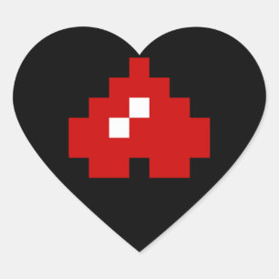 Sticker Cœur Coeur à 8 bits Pixel