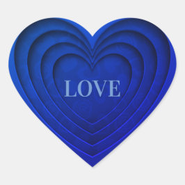 Sticker Cœur Coeur "Amour" Bleu