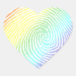 Sticker Cœur Coeur arc-en-ciel