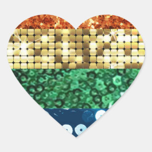Sticker Cœur coeur arc-en-ciel lgbt