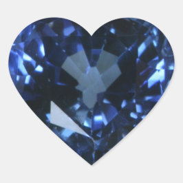 Sticker Cœur Coeur bleu saphir