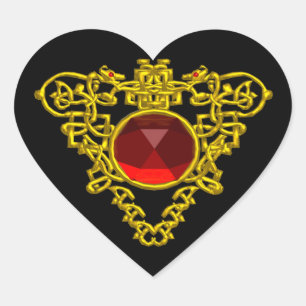 Sticker Cœur COEUR CELTIQUE, noir