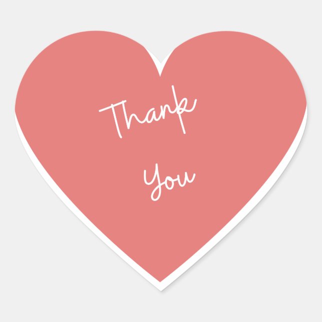 Sticker Cœur Coeur d'amour Merci (Devant)