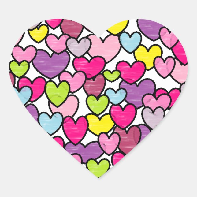 Sticker Cœur Coeur dans un coeur (Devant)