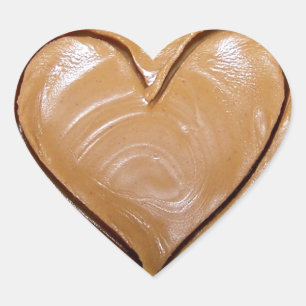 Sticker Cœur Coeur de beurre d'arachide