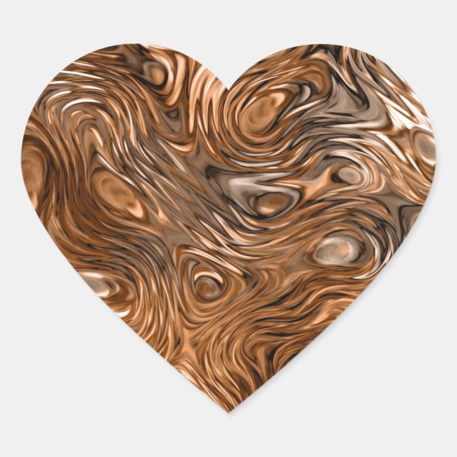 Sticker Cœur Coeur de l'autocollant "Cuivre" (Devant)