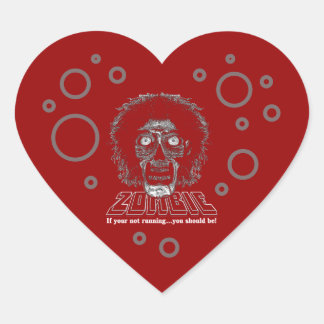 Sticker Cœur Cœur de zombie
