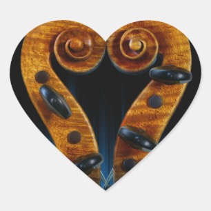 Sticker Cœur Coeur des bâtons de défilement de violon