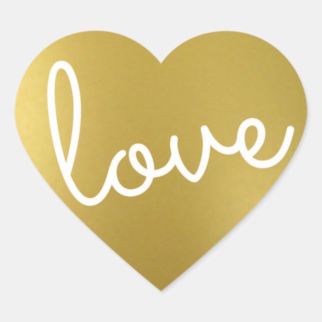 Sticker Cœur coeur d'or (Devant)