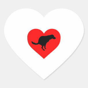 Sticker Cœur Coeur du chien
