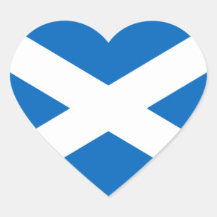 Sticker Cœur Coeur écossais du drapeau