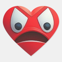 Sticker Cœur Coeur en colère aucun mot