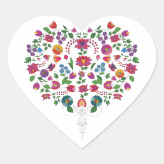 Sticker Cœur Cœur floral
