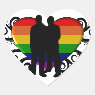 Sticker Cœur Coeur gay pride pour les hommes