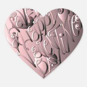 Sticker Cœur Coeur "Heureuse Sainte-Valentin"