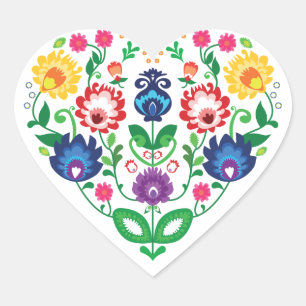 Sticker Cœur 💜, coeur inspiré de Folk