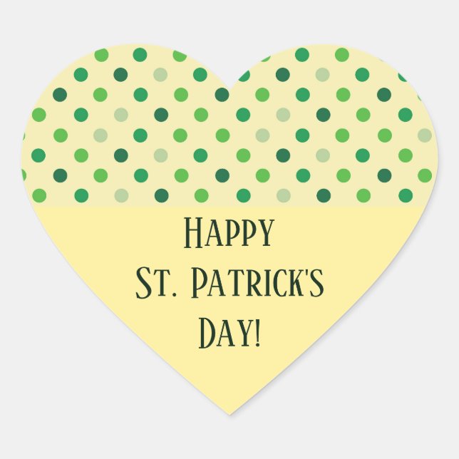 Sticker Cœur Coeur Jour de la Saint Patrick (Devant)