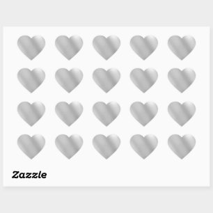 Sticker Cœur Cœur métallisé argent