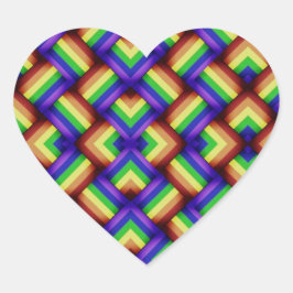 Sticker Cœur Coeur Motif de la fête gay pride
