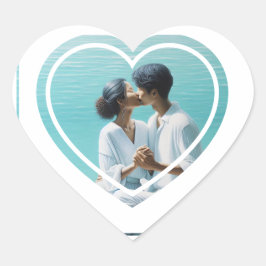 Sticker Cœur Coeur photo personnalisé