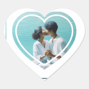 Sticker Cœur Coeur photo personnalisé
