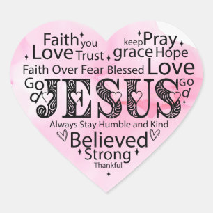 Sticker Cœur Coeur pour Jésus