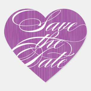 Sticker Cœur Coeur pourpre Enregistrer le sceau de l'envelopp