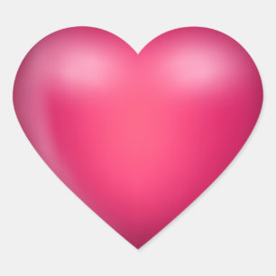 Sticker Cœur coeur rose de l'amour 3D