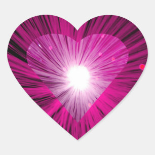 Sticker Cœur Coeur rose forme de coeur