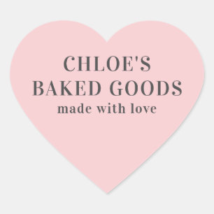 Sticker Cœur Coeur rose Personnalisé Fabriqué Avec Baguette Coe