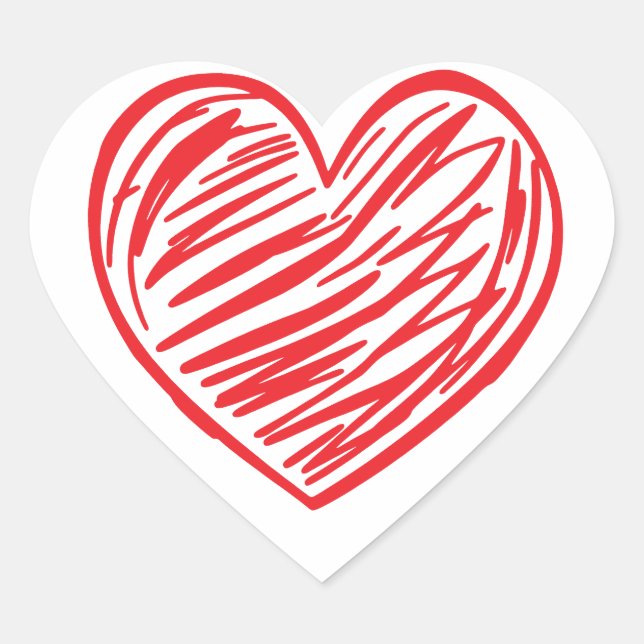 Sticker Cœur Coeur rouge (Devant)