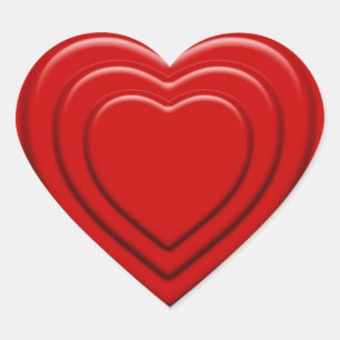 Sticker Cœur Coeur rouge de relief
