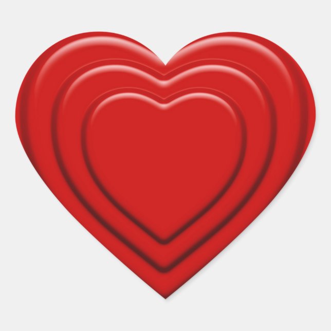 Sticker Cœur Coeur rouge incarné (Devant)