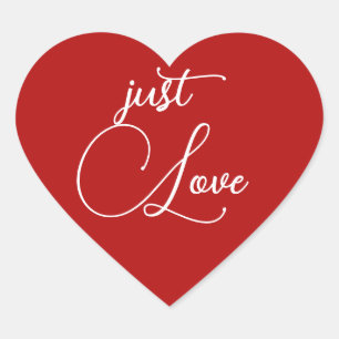 Sticker Cœur Coeur rouge ''Just Love'' pour Valentine's