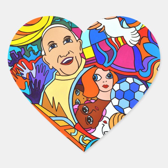 Sticker Cœur Coeur Set Sticker, brillant ou mat (Devant)