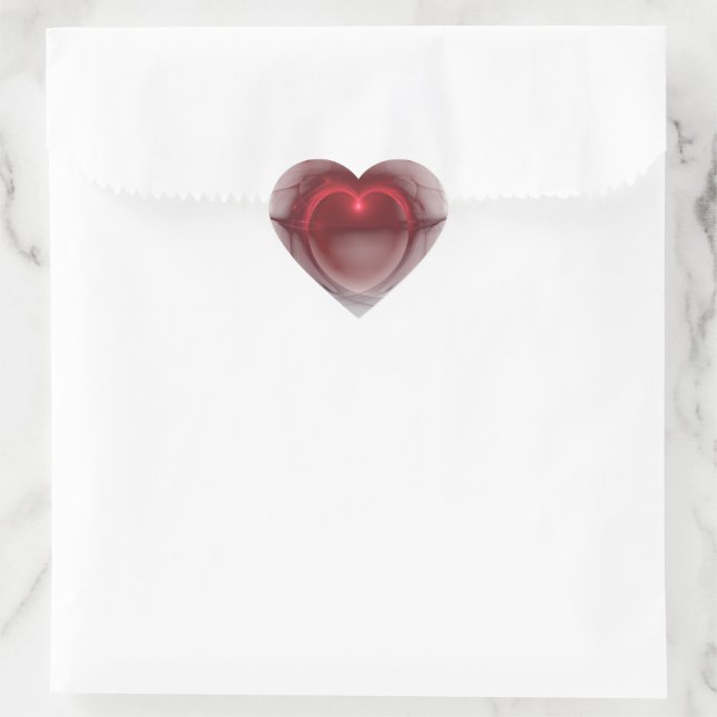 Sticker Cœur Coeur soyeux brillant (Sac)