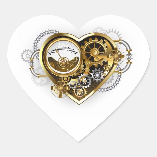 Sticker Cœur Coeur vapeur avec un manomètre (Devant)