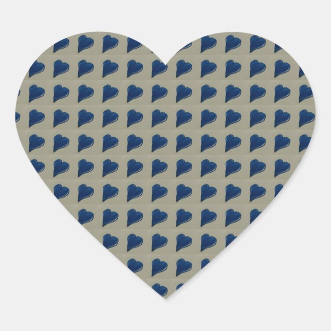 Sticker Cœur Coeurs bleus (Devant)