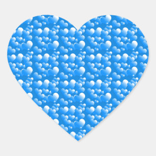 Sticker Cœur Coeurs bleus