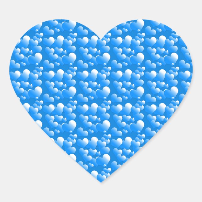 Sticker Cœur Coeurs bleus (Devant)