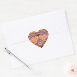 Sticker Cœur Coeurs en feu