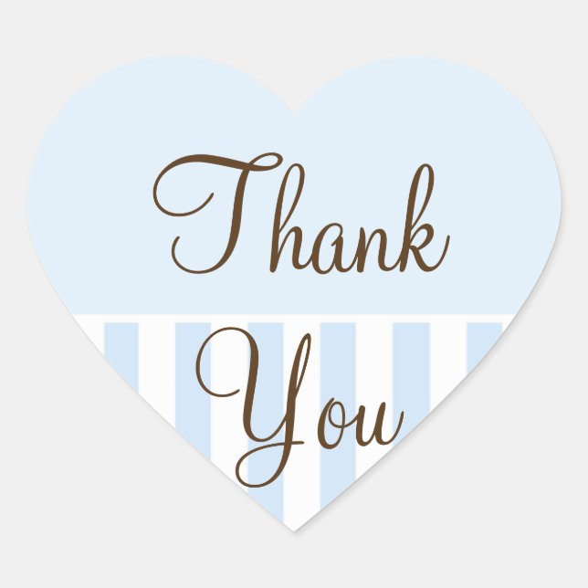 Sticker Cœur Coeurs mariages Mariage Faveur Merci bleu clair (Devant)