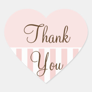 Sticker Cœur Coeurs mariages Mariage Faveur Merci rose clair