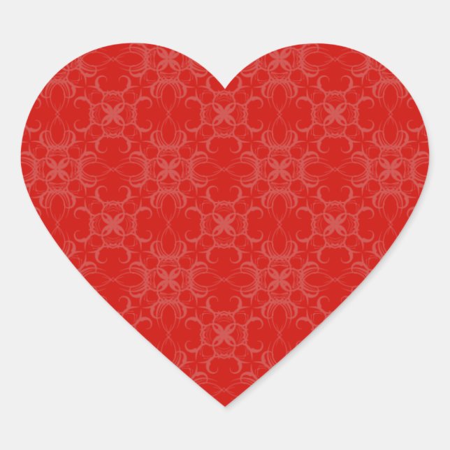Sticker Cœur Coeurs mariages Motif rouge Enveloppe Sceau (Devant)