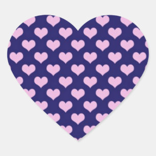 Sticker Cœur Coeurs Violet Et Rose
